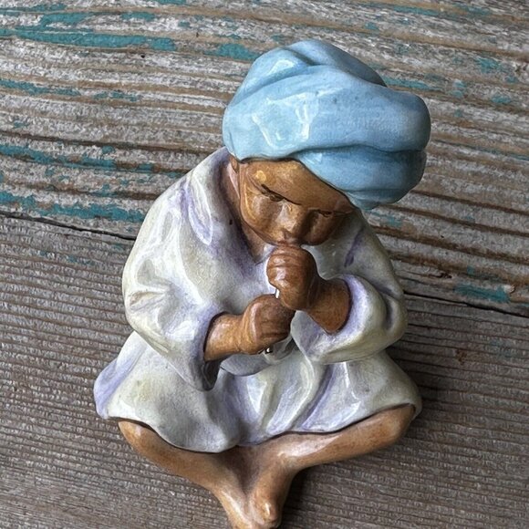 Royal Worcester Children of the Nations Porcelain Figurine Swami India 3.25" - Picture 6 of 8